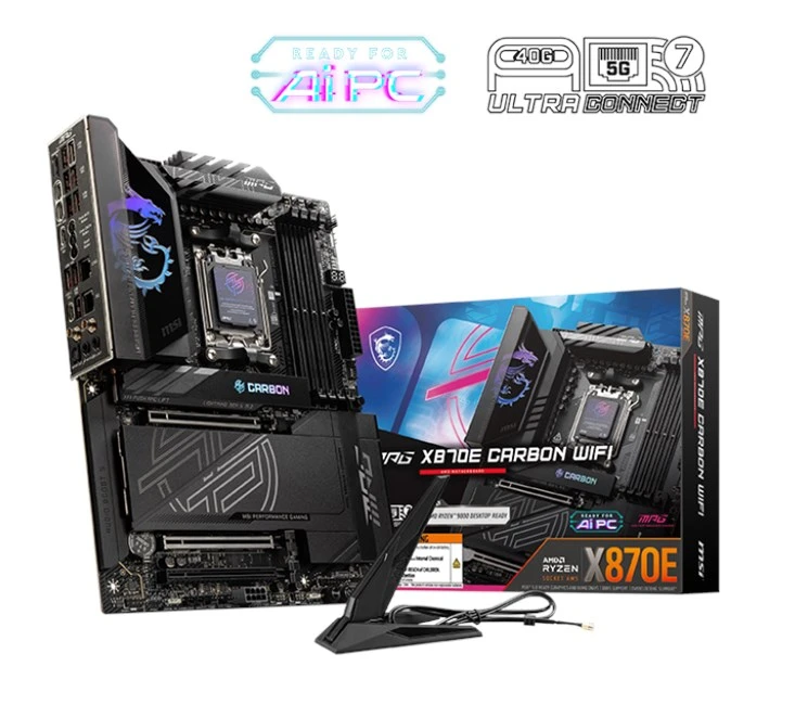 MSI Mpg X870E Carbon Wifi AM5 Ryzen D5 Type-C